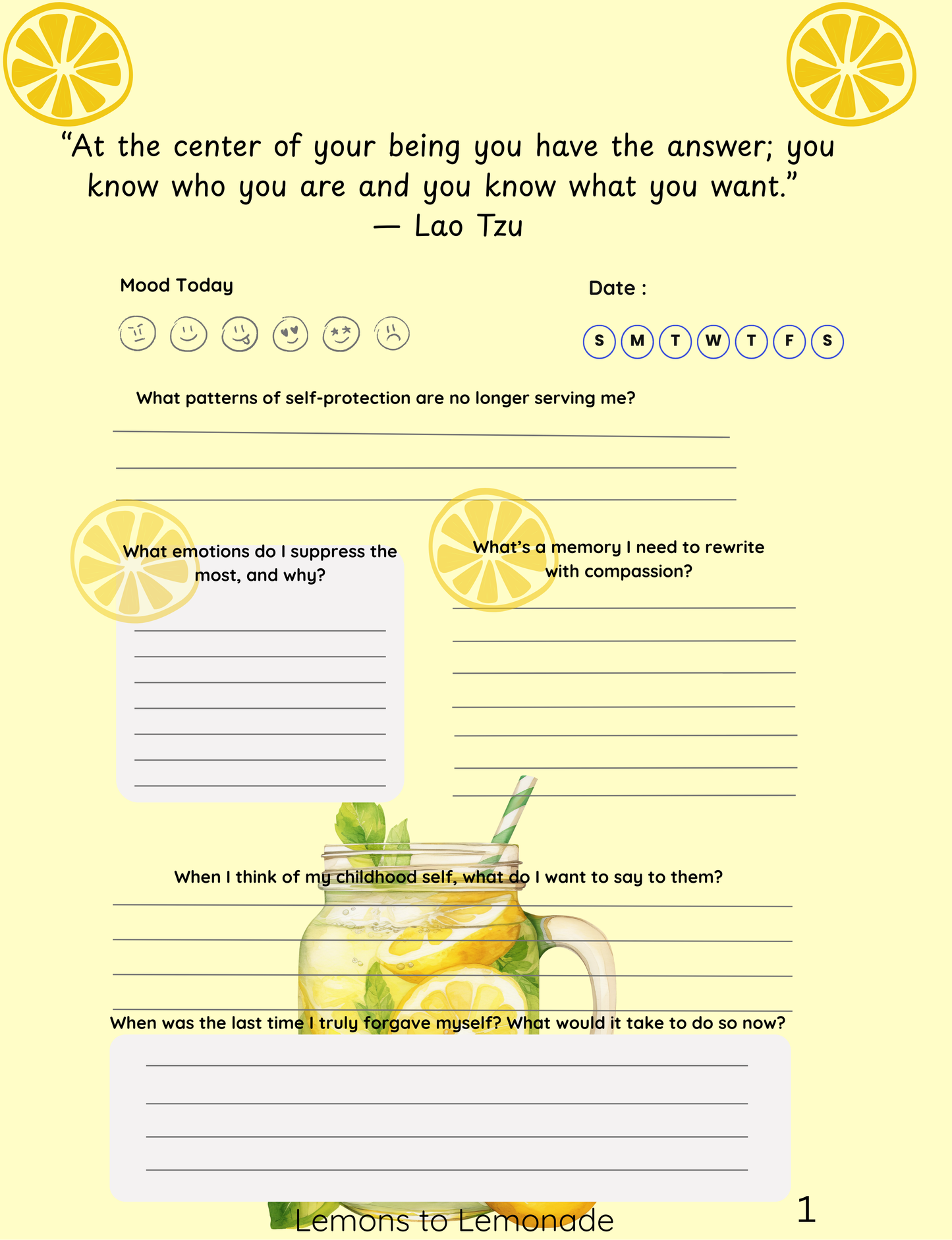 Digital Multi-Purpose Prompted Journal (167 Pages, 8 Chapters + Planner & Creative Inserts)