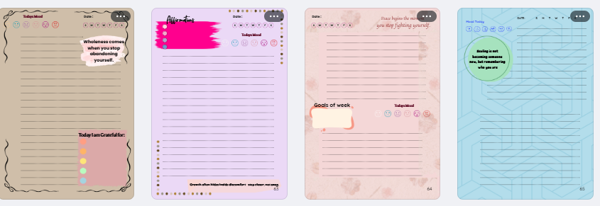 Digital Multi-Purpose Prompted Journal (167 Pages, 8 Chapters + Planner & Creative Inserts)