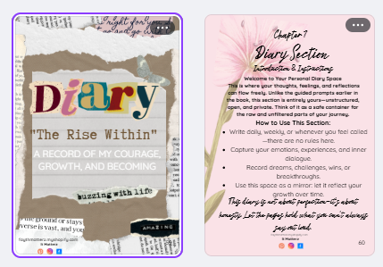 Digital Multi-Purpose Prompted Journal (167 Pages, 8 Chapters + Planner & Creative Inserts)